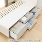 すのこダブルフラットヘッドボードチェストベッドセット(N-ジオF WW 40M-S/U1-03 EM) 18枚目画像