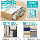 【大容量収納×棚・コンセント付き】チェストベッドフレーム ダブル (N-ジオT 40M-S すのこ LBR) 4枚目画像