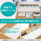 【大容量収納×棚・コンセント付き】チェストベッドフレーム ダブル (N-ジオT 40M-S すのこ LBR) 5枚目画像