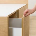 【大容量収納×棚・コンセント付き】チェストベッドフレーム ダブル (N-ジオT 40M-S すのこ LBR) 22枚目画像