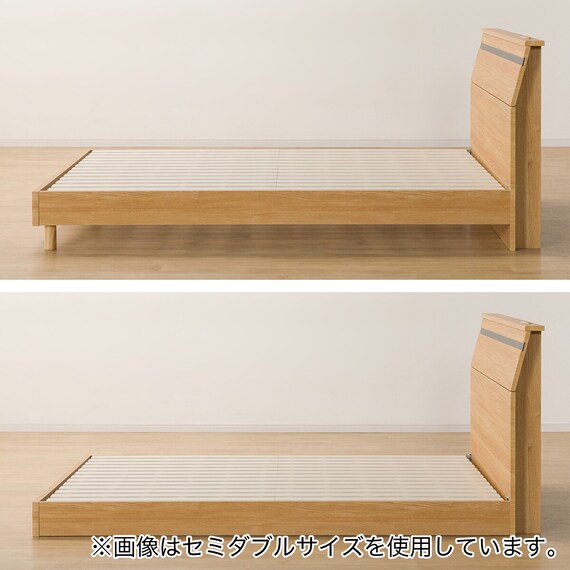 ベッドフレーム ダブル (EB-002 LEG/LOW すのこ LBR) 10枚目画像