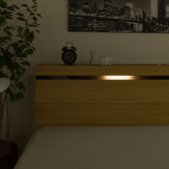 ベッドフレーム ダブル (EB-002 LEG/LOW すのこ LBR) 14枚目画像