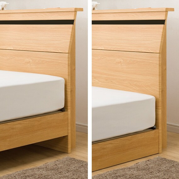 ベッドフレーム ダブル (EB-002 LEG/LOW すのこ LBR) 15枚目画像