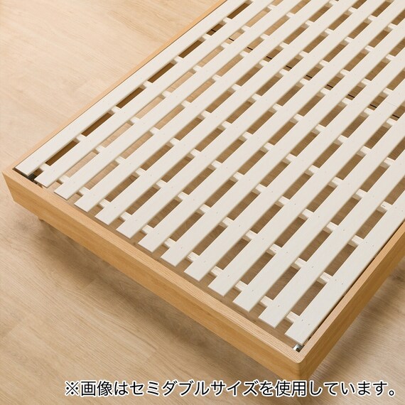 ベッドフレーム ダブル (EB-002 LEG/LOW すのこ LBR) 16枚目画像