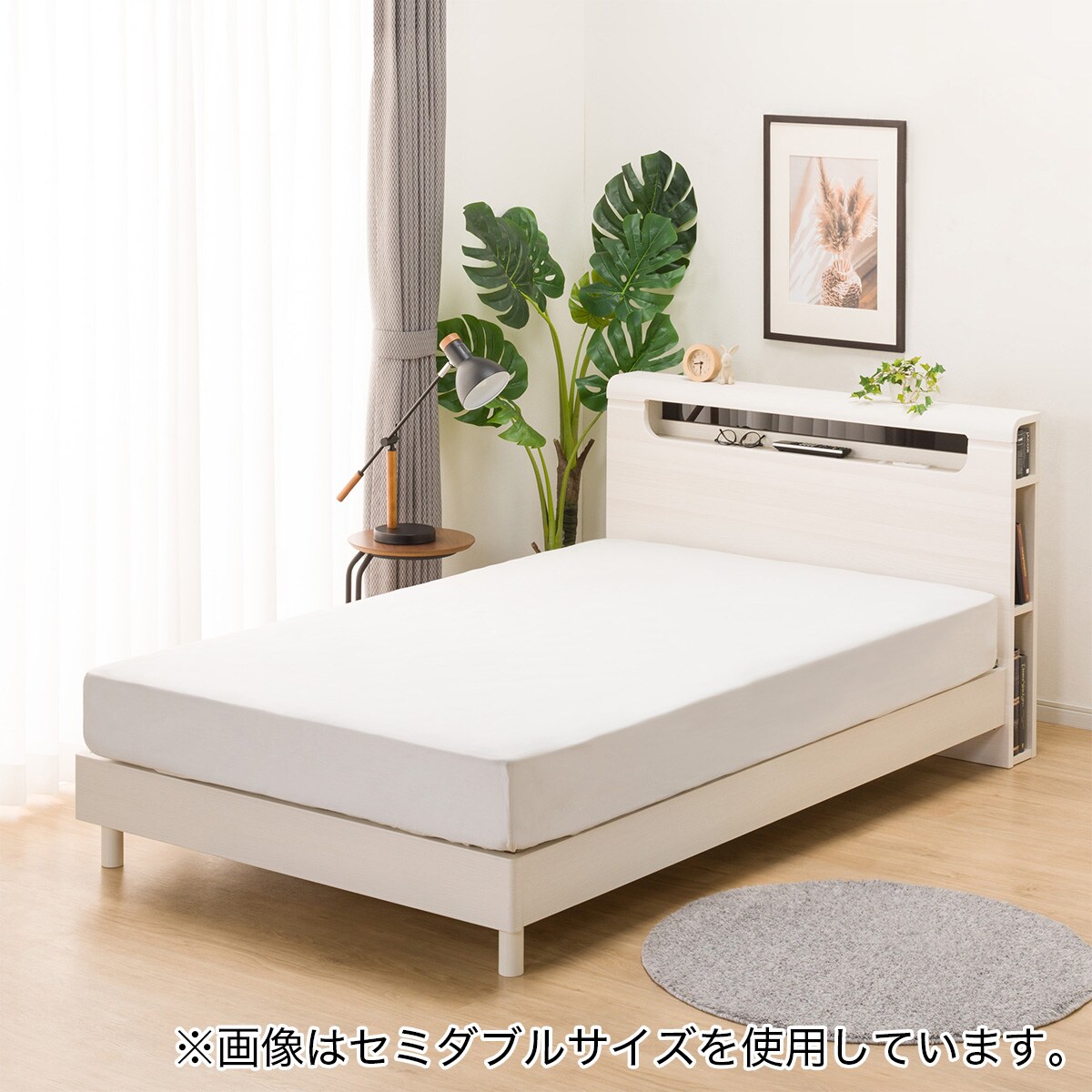 【ニトリ】ダブルベッドフレーム（レッグタイプ） ニトリ ベッド ダブルベッドフレーム(EB-002 MBR LEG/LOW すのこ