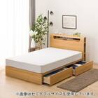 ダブルベッドフレーム(EB-003 引出し付き LBR DR) 4枚目画像