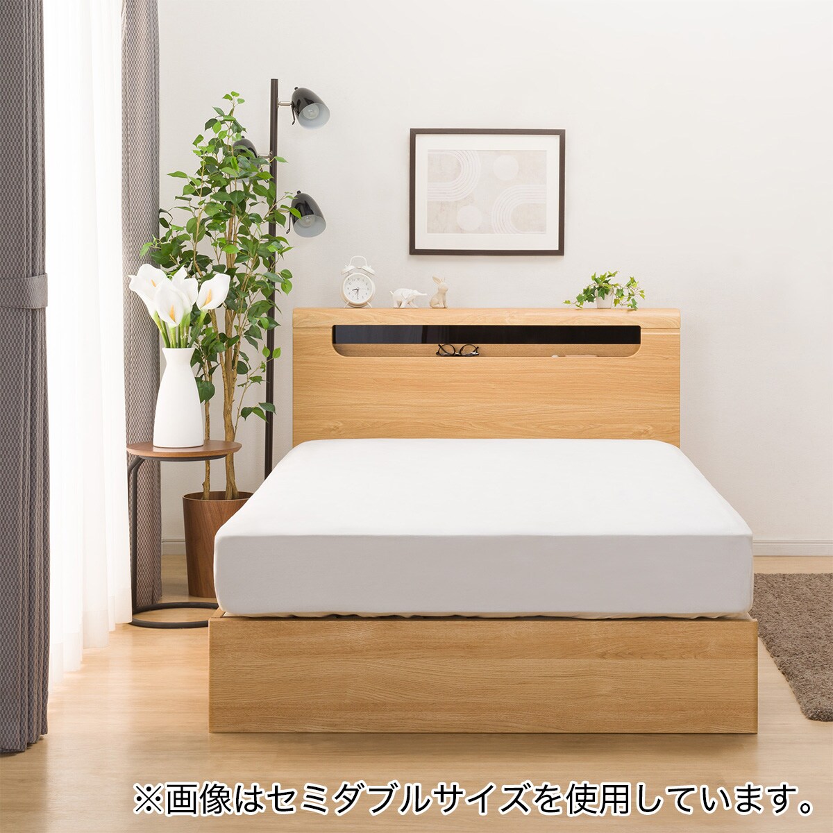 【和歌山市内引取で3万円オフ】ニトリ ダブルベッドフレーム 引き出し付き ダブルベッドフレーム(EB-003 引出し付き LBR DR) | ニトリネット