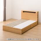 ダブルベッドフレーム(EB-003 引出し付き LBR DR) 8枚目画像