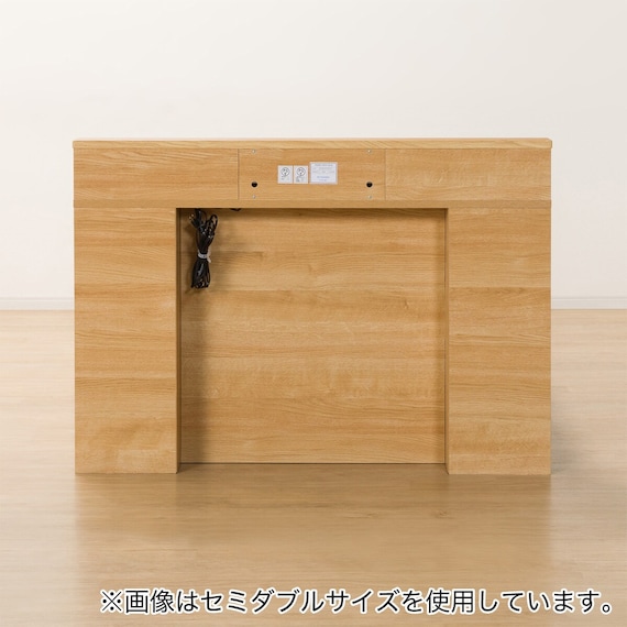 ダブルベッドフレーム(EB-003 引出し付き LBR DR) 9枚目画像