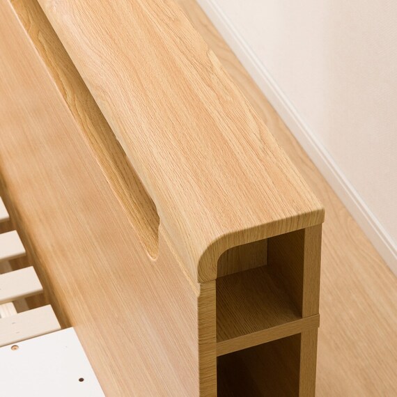 ダブルベッドフレーム(EB-003 引出し付き LBR DR) 11枚目画像