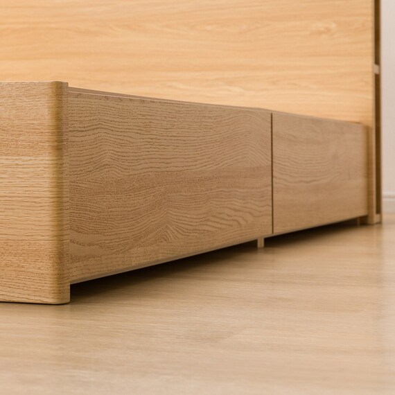 ダブルベッドフレーム(EB-003 引出し付き LBR DR) 19枚目画像