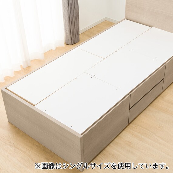 【大容量収納付き】チェストベッドフレーム ダブル (N-ジオF 40M-T 床板 GW) 19枚目画像