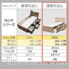 【大容量収納付き】チェストベッドフレーム ダブル (N-ジオF 40M-S すのこ GW) 12枚目画像