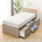 【大容量収納付き】チェストベッドフレーム ダブル (N-ジオF 40M-S すのこ GW) 15枚目画像