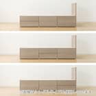 【大容量収納付き】チェストベッドフレーム ダブル (N-ジオF 40M-S すのこ GW) 20枚目画像