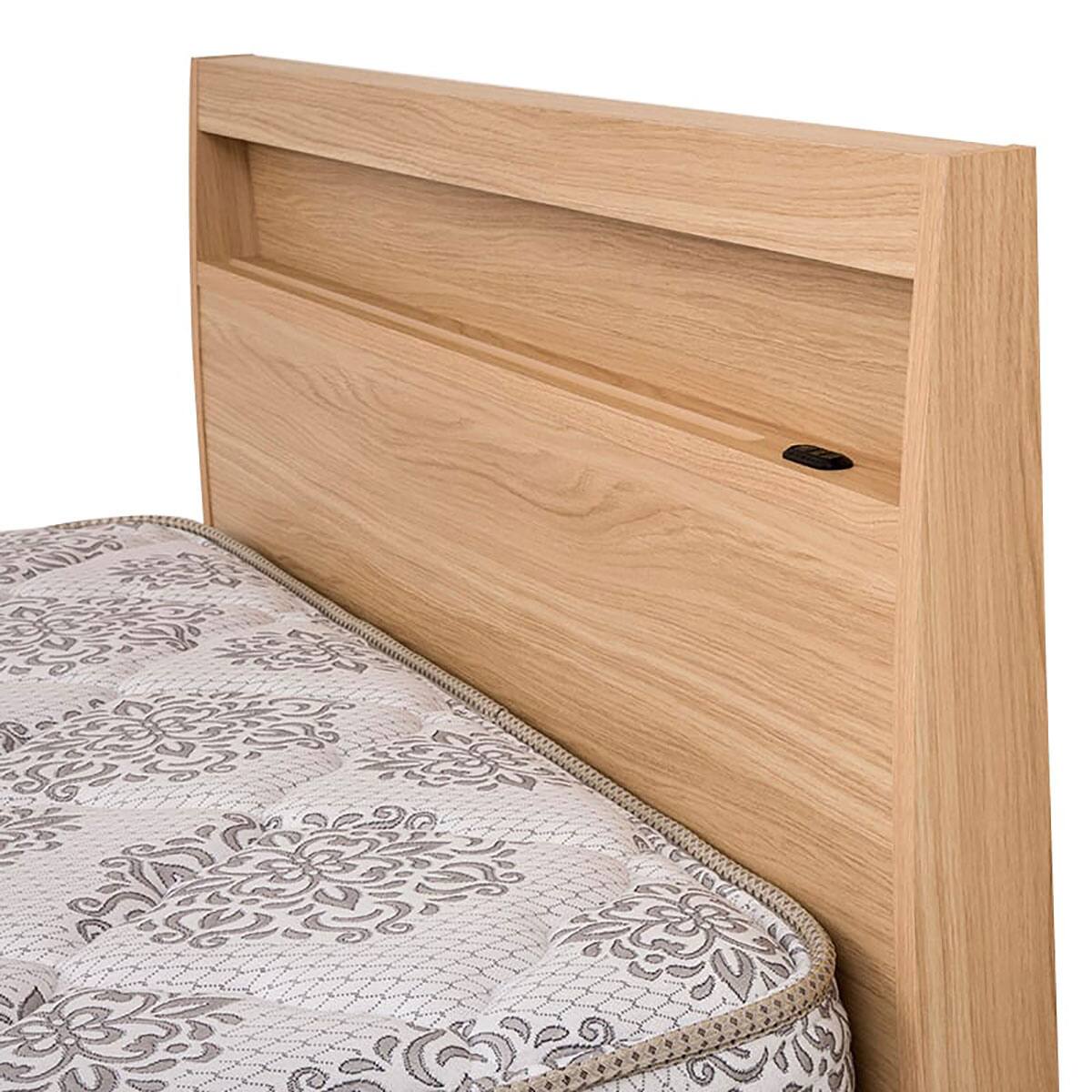 ダブルベッドフレーム(シエラスリムシェルフ引出し付き/NA) | ニトリ