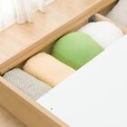 収納付きベッドフレーム ダブル フラットタイプ (NS-001 DR25 引き出し付き 浅型 床板 LBR3) 12枚目画像