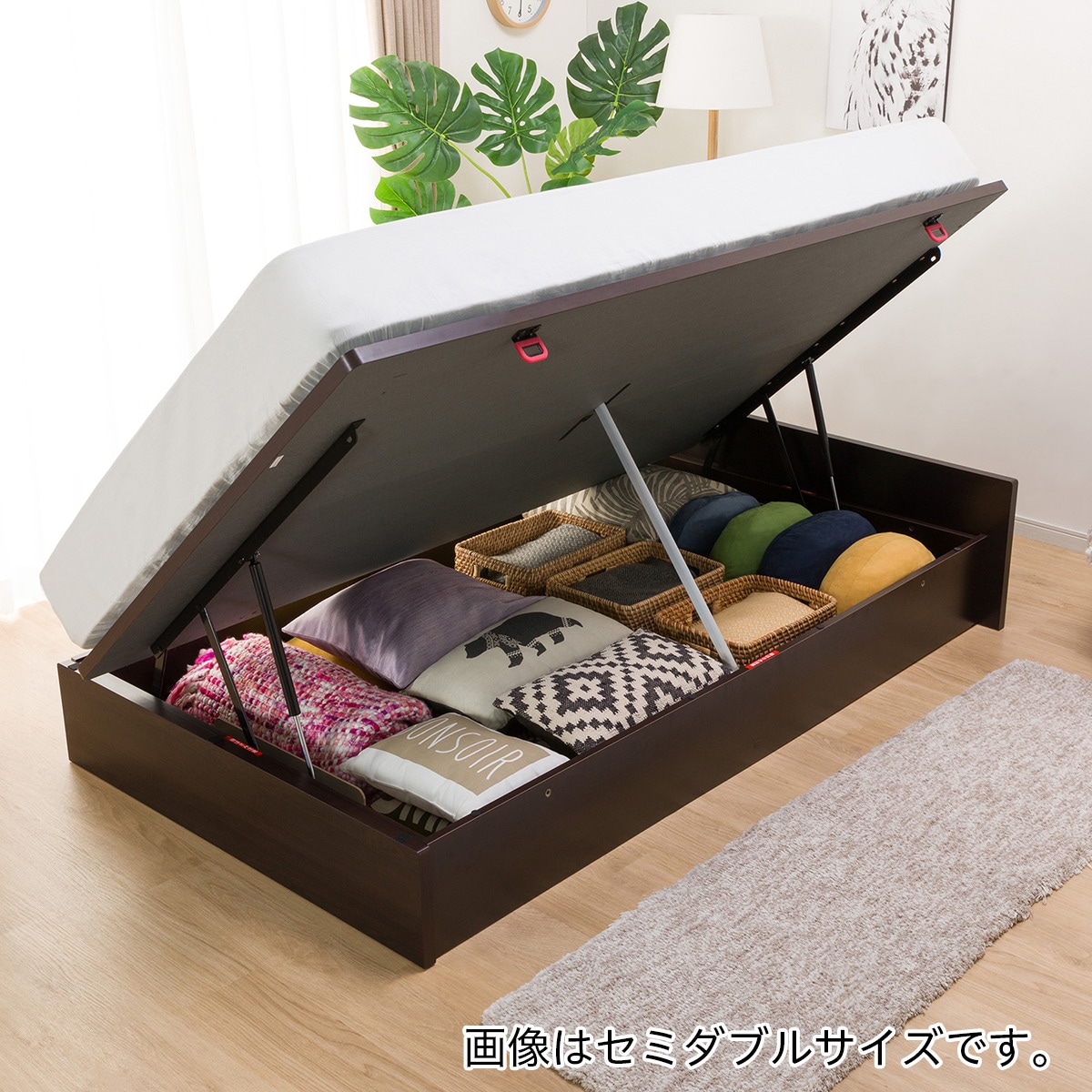 ダブルベッドフレーム(OPグランHLヨコ 浅型/DBR)通販 | ニトリネット 