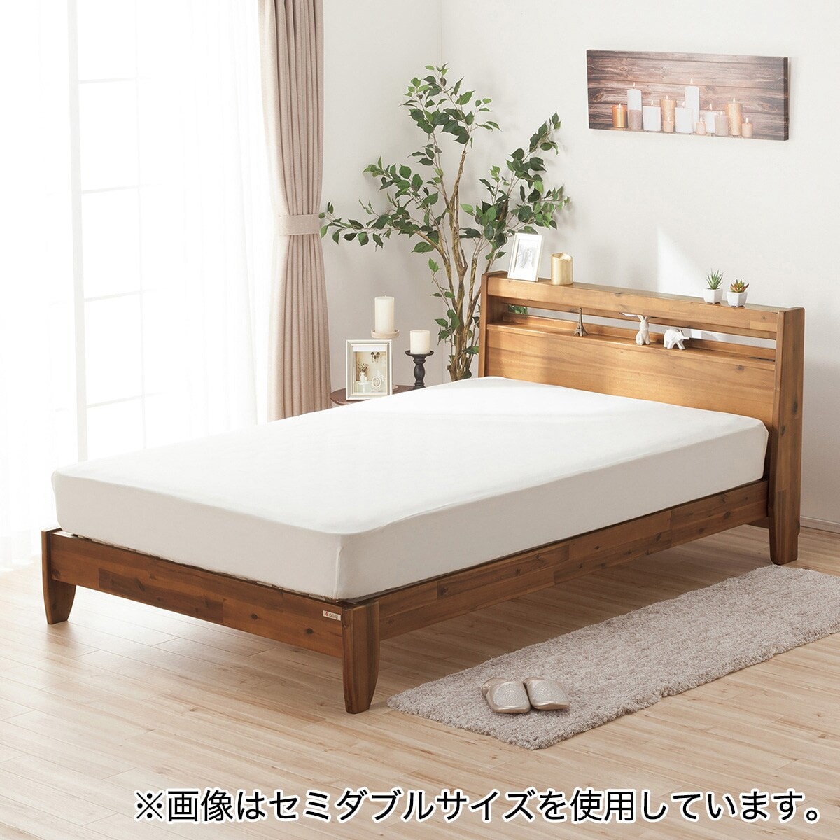 【直接引き取り】ニトリ ベッドフレーム ダブル コンセント付き 引き出し収納あり 直接引き取り】ニトリ ベッドフレーム ダブル コンセント付き