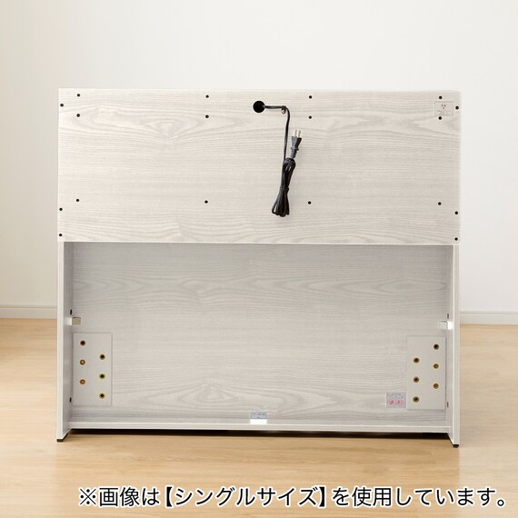 すのこクイーンベッドフレーム(KG 宮・照明付き 深型 WW) 12枚目画像