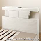 すのこクイーンベッドフレーム(KG 宮・照明付き 深型 WW) 13枚目画像