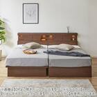 すのこクイーンベッドフレーム(KG 宮・照明付き 深型 WW) 22枚目画像