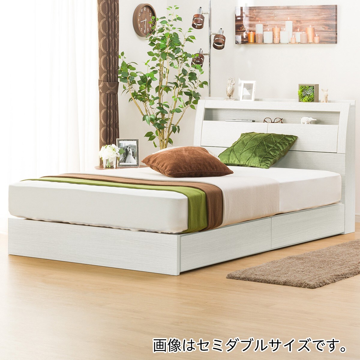 新品未開封 ニトリ クイーンベッドフレームボンヌ(ボンヌDBR) www