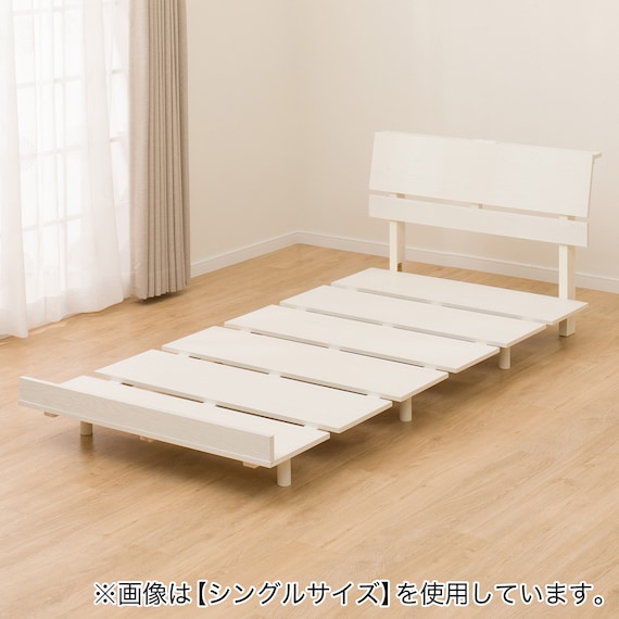 コンセント付きクイーンベッドフレーム(BN-002 WW) 6枚目画像