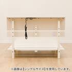 コンセント付きクイーンベッドフレーム(BN-002 WW) 9枚目画像