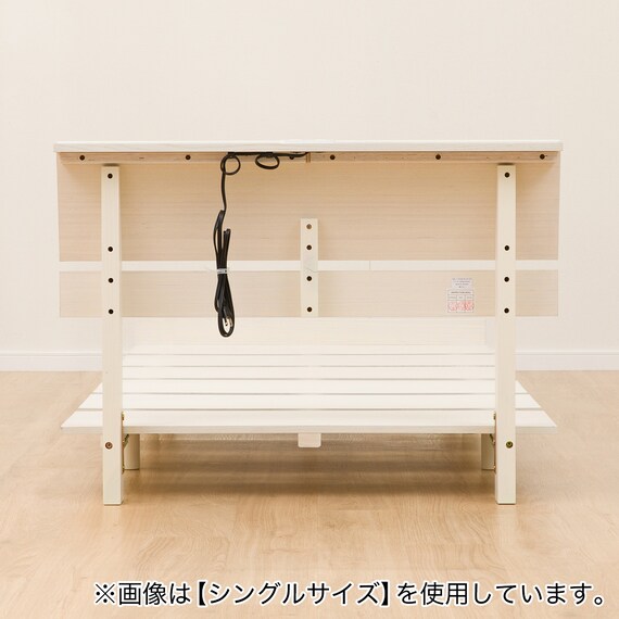 コンセント付きクイーンベッドフレーム(BN-002 WW) 9枚目画像