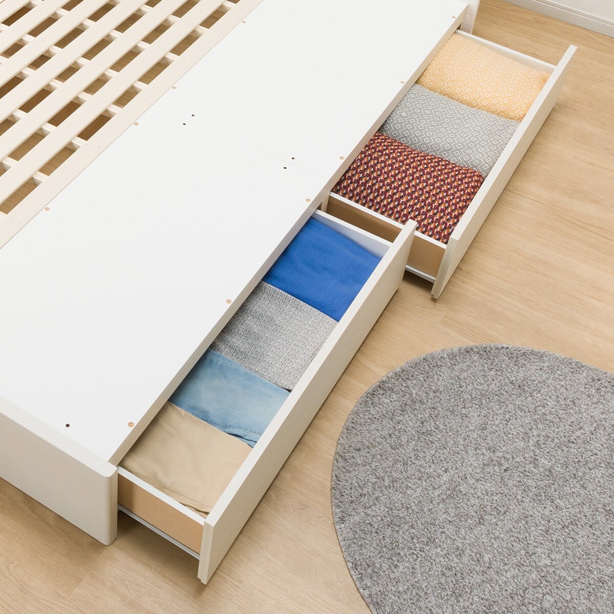 クイーンベッドフレーム(EB-002 引出し付き WW DR) | ニトリ