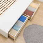 クイーンベッドフレーム(EB-002 引出し付き WW DR) 16枚目画像