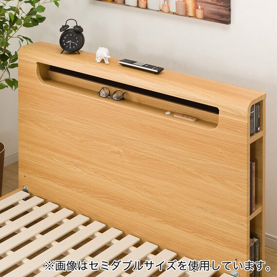 ベッドフレーム クイーン (EB-003 LEG/LOW すのこ LBR) 12枚目画像