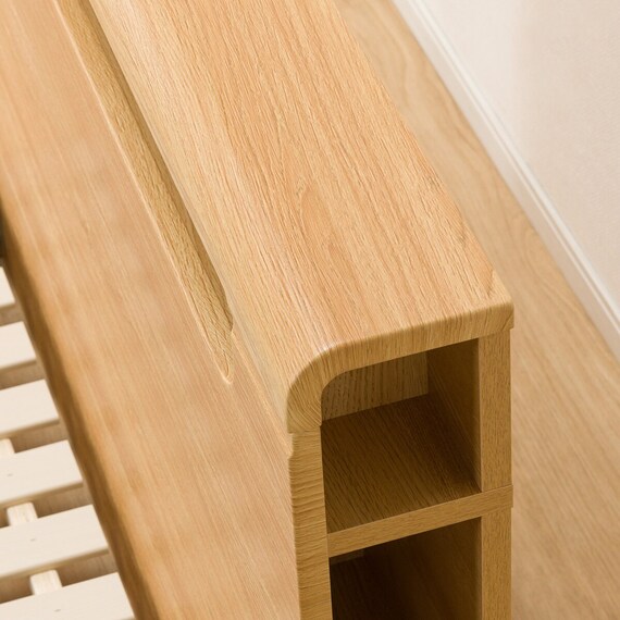 ベッドフレーム クイーン (EB-003 LEG/LOW すのこ LBR) 13枚目画像