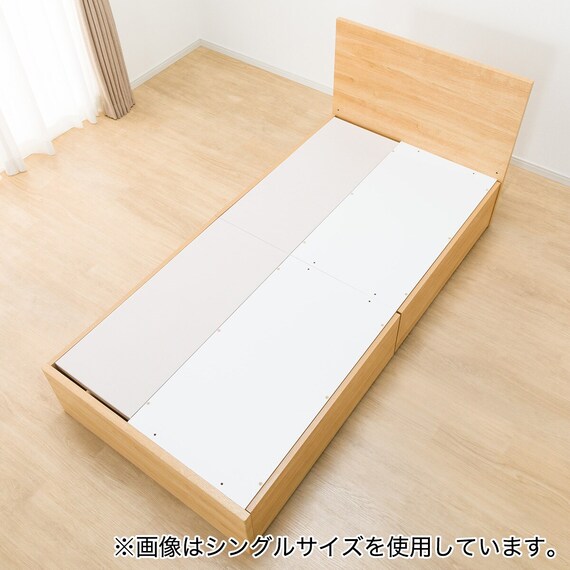 クイーンベッドフレーム(NS-001 深型/LBR) 12枚目画像