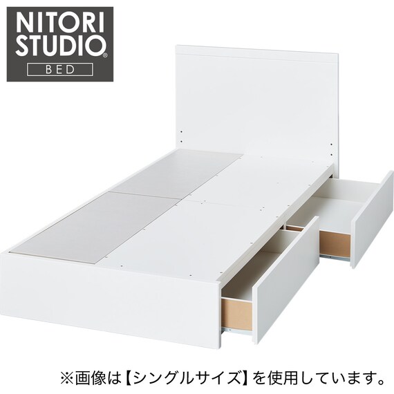 収納付きベッドフレーム クイーン フラットタイプ (NS-001 DR31 