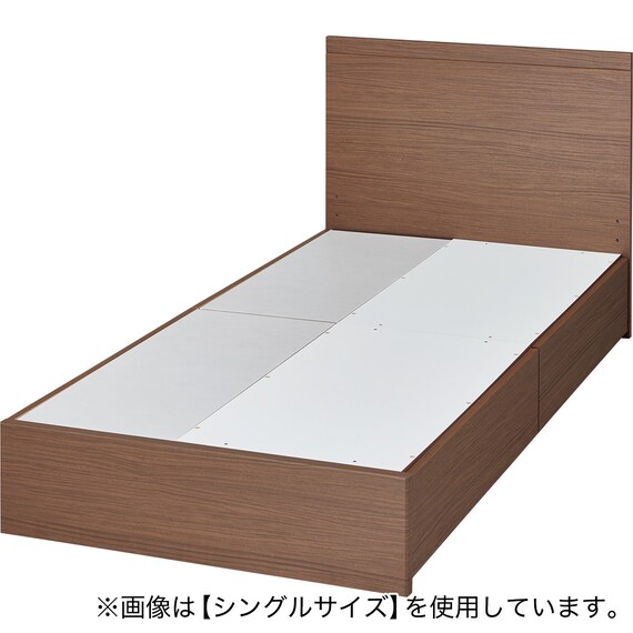 収納付きベッドフレーム クイーン フラットタイプ (NS-001 DR31 引き出し付き 深型 床板 MBR) 4枚目画像