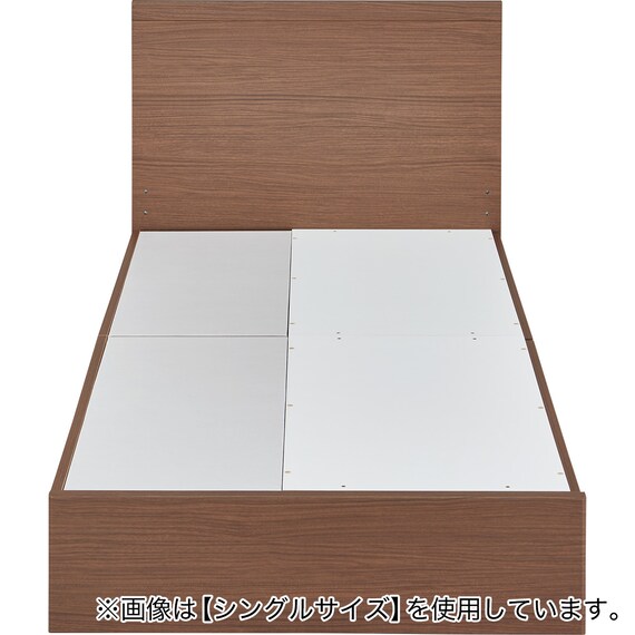 収納付きベッドフレーム クイーン フラットタイプ (NS-001 DR31 引き出し付き 深型 床板 MBR) 5枚目画像