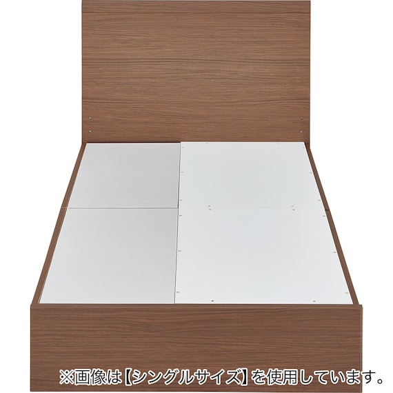 収納付きベッドフレーム クイーン フラットタイプ (NS-001 DR31 引き出し付き 深型 床板 MBR) 5枚目画像