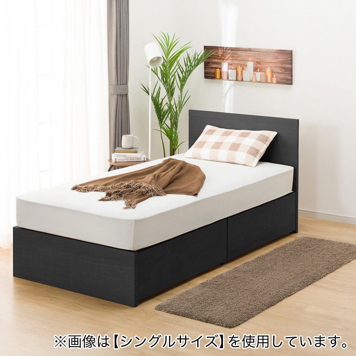 【ニトリ】収納付きクイーンベッド ＆ マットレス付き ニトリ ベッド 引出し収納付き クイーンベッドフレーム