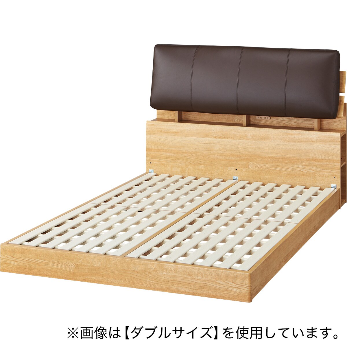すのこクイーンベッドフレーム(CS-001 LBR/DBR LEG/LOW)