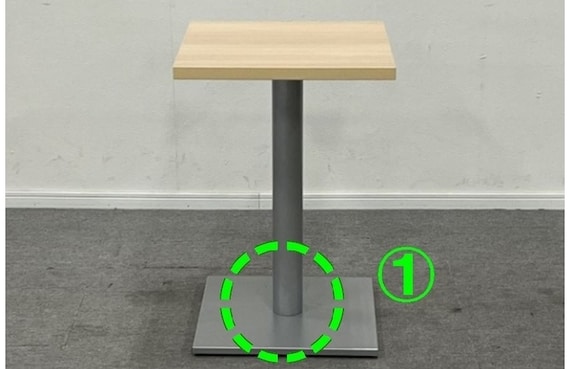 テーブル(ABS-W500D500TJY2051/EV-SI450シルバーH700) 4枚目画像