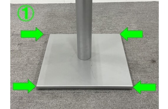 テーブル(ABS-W500D500TJY2051/EV-SI450シルバーH700) 5枚目画像