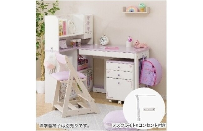 送料込rolyローリーUSBコンセント付きミニデスクホワイトナチュラル