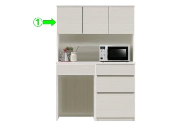 ニトリ　ポスティア　食器棚 ニトリ ポスティア キッチンボード 食器棚 w100cm モノ市場半田店【131】