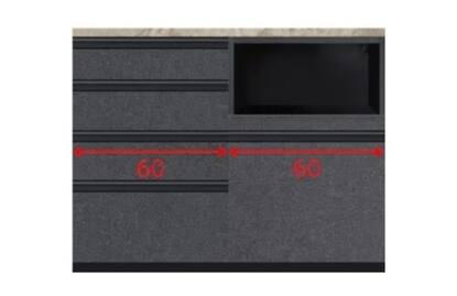 組み合わせキッチンボード リガーレ 120 BK カウンタータイプBE通販 