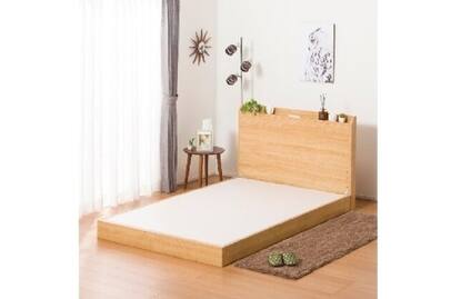 セミダブルサイズベッドフレームマットレスセット（SDヴァイン＋  