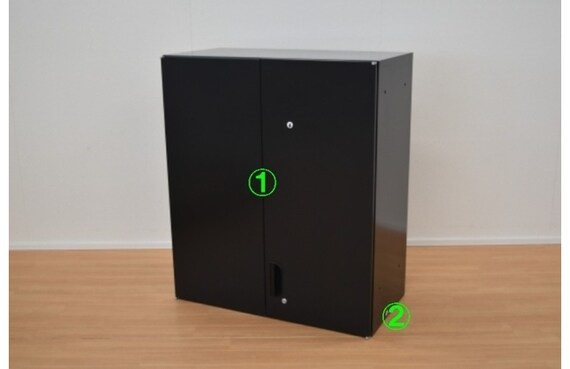 スチール書庫(上下両開き HOS-X BK) 4枚目画像