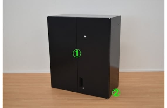 スチール書庫(上下両開き HOS-X BK) 4枚目画像