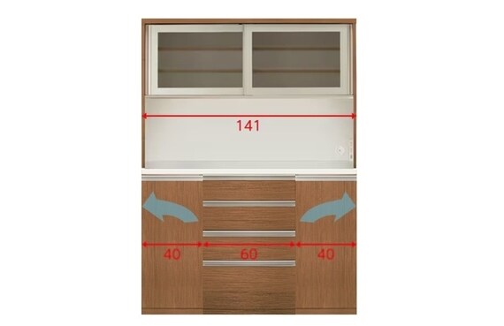 キッチンボードリガーレ GL-140KB/40TL/60C/40TR D50 MBR 1枚目画像